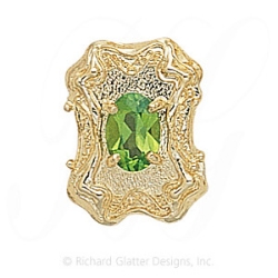 GS288 PD - 14 Karat Gold Peridot Slide 